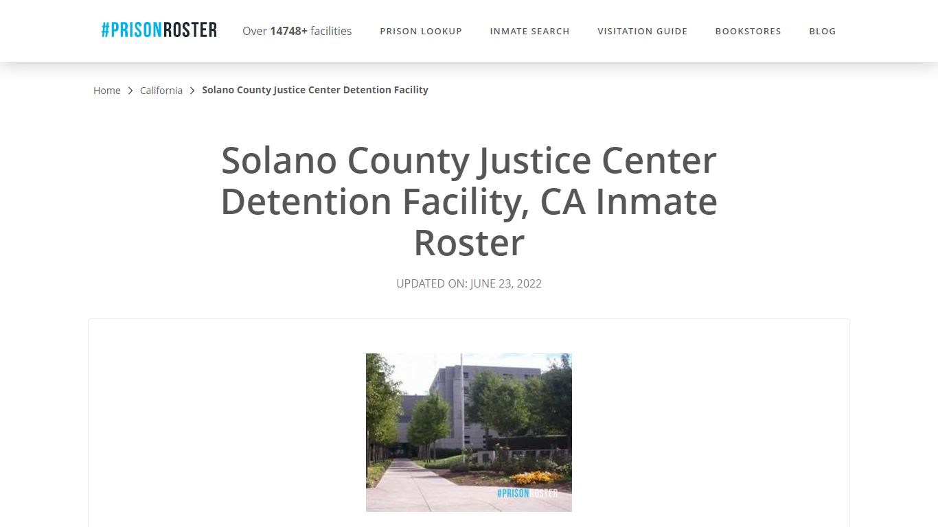 Solano County Justice Center Detention Facility, CA Inmate ...